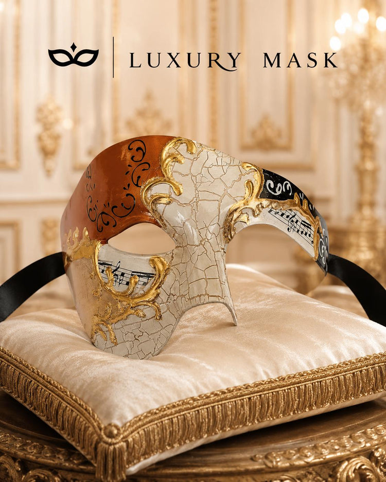 Copper Gold Phantom of the Opera Mask