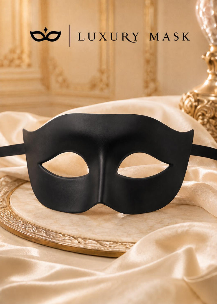 Classic Black Venetian Mask for Men