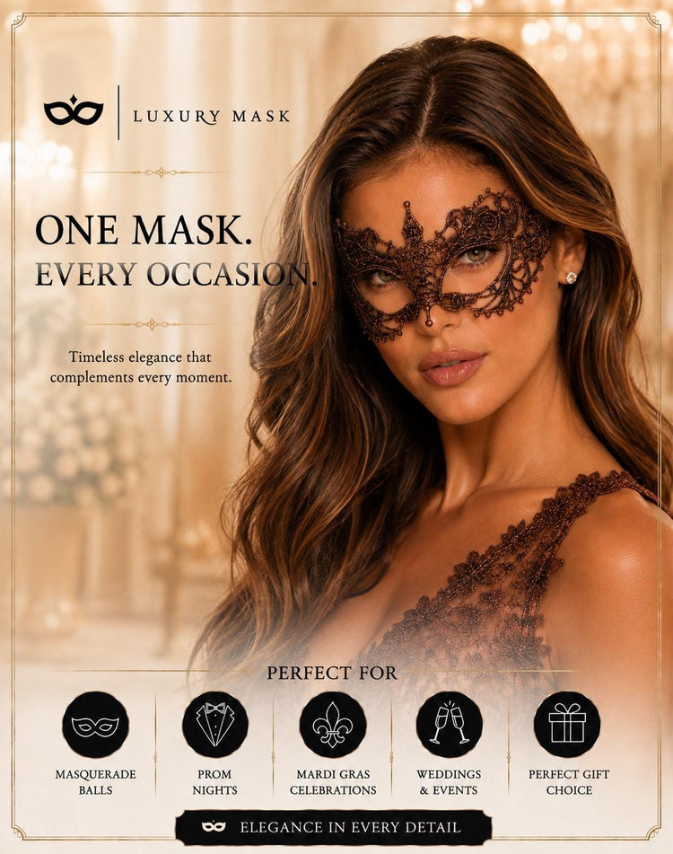 Mocha Lace Eye Mask for Women product view 7