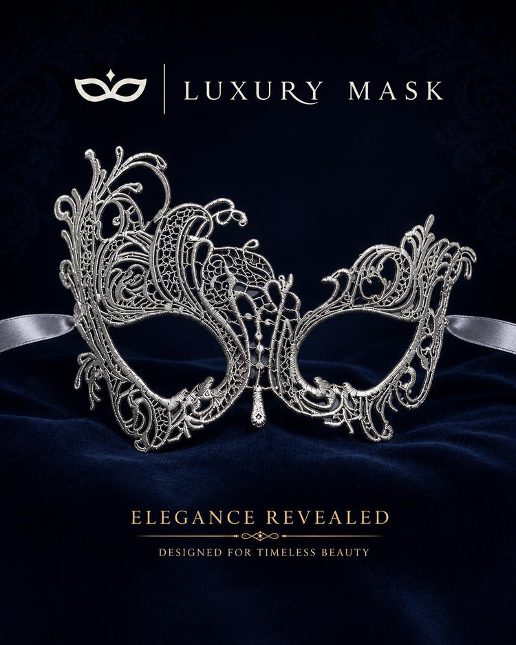 Silver Swan Lace Masquerade Mask for Women - view 5