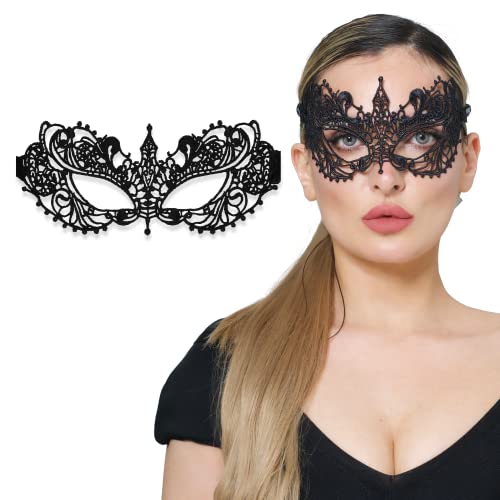 Black Masquerade Mask For Women Lace Masquerade Masks For Masquerade Party, Proms, Photo Shoot, Venetian Party, Mardi Black Masquerade Mask For Women Lace Masquerade Masks For Masquerade Party, Proms, Photo Shoot, Venetian Party, Mardi