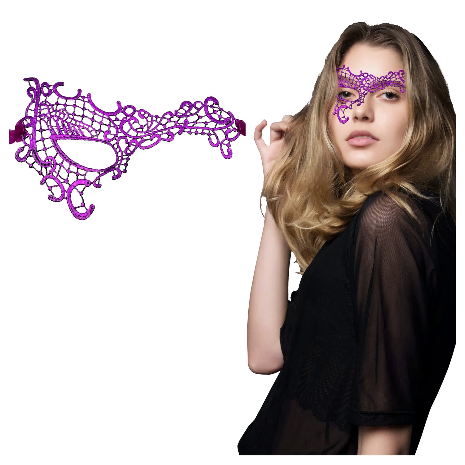 Luxury Mask 4 Black Regular Ribbon
