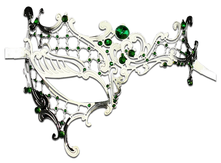 SILVER Series Signature Phantom Of The Opera Venetian Mask - Luxury Mask - 5