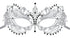 WHITE Series Laser Cut Metal Venetian Pretty Masquerade Mask - Luxury Mask - 7