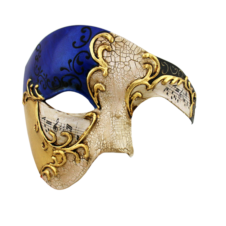 GOLD Series Phantom Of The Opera Half Face Masquerade Mask - Luxury Mask - 2