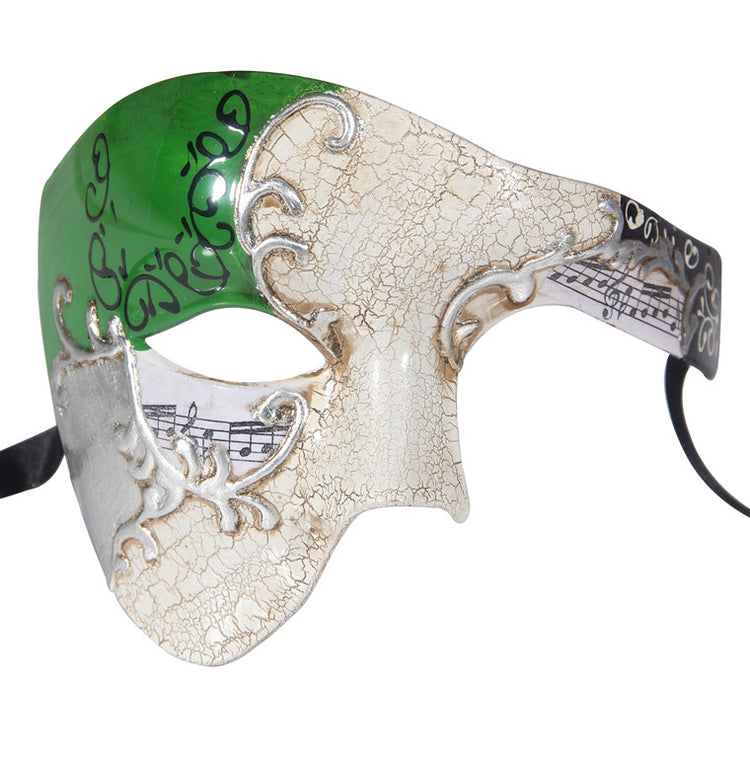 SILVER Series Phantom Of The Opera Half Face Masquerade Mask Vintage - Luxury Mask - 5