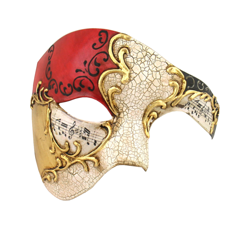 GOLD Series Phantom Of The Opera Half Face Masquerade Mask - Luxury Mask - 3