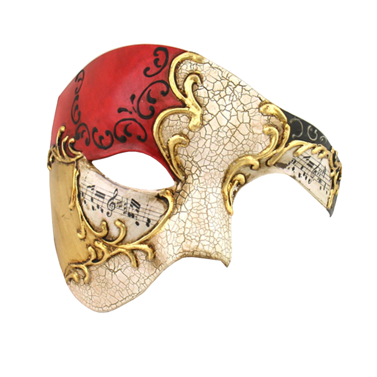 GOLD Series Phantom Of The Opera Half Face Masquerade Mask - Luxury Mask - 3