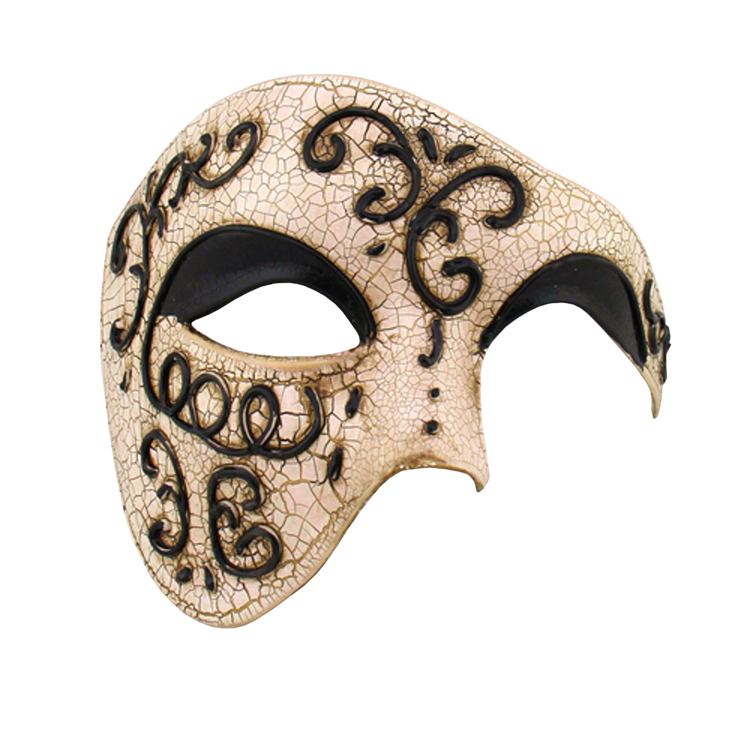 VINTAGE Series Phantom Of The Opera Half Face Masquerade Mask - Luxury Mask - 2