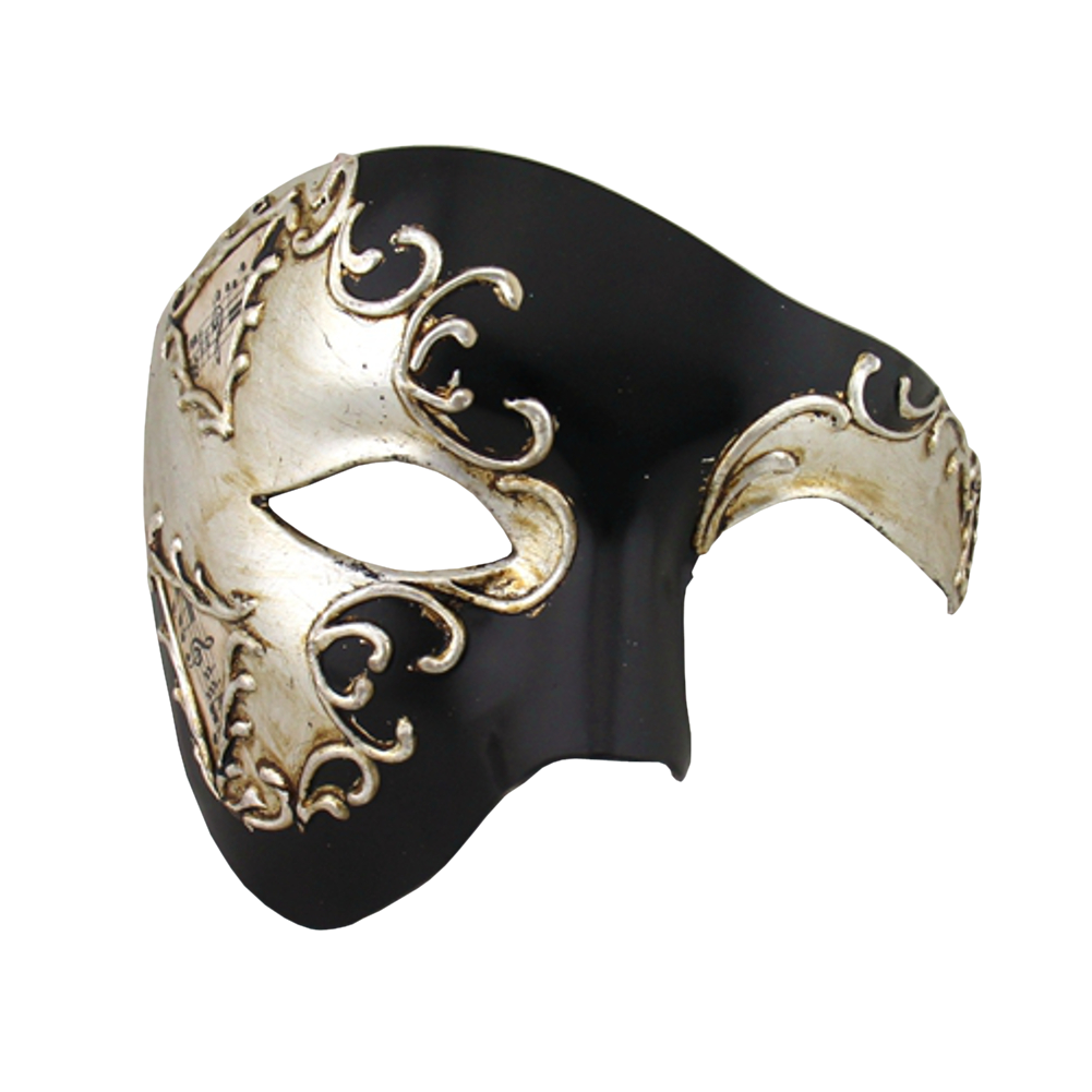 SILVER Series Phantom Of The Opera Half Face Masquerade Mask SILVER Series - Luxury Mask - 2