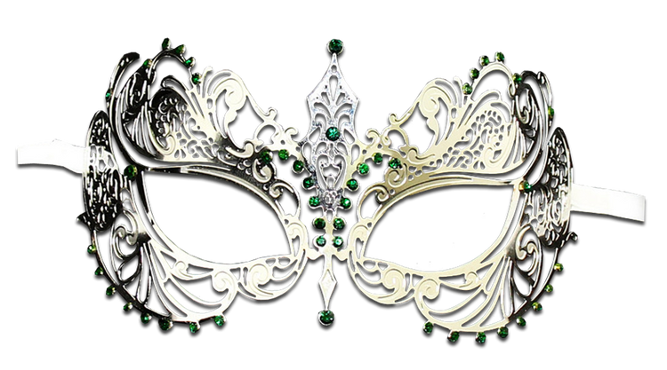 SILVER Series Laser Cut Metal Venetian Pretty Masquerade Mask - Luxury Mask - 7