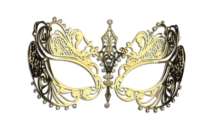 GOLD Series Laser Cut Metal Venetian Pretty Masquerade Mask - Luxury Mask - 2