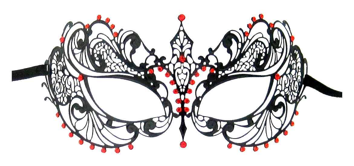 BLACK Series Laser Cut Metal Venetian Pretty Masquerade Mask - Luxury Mask - 2