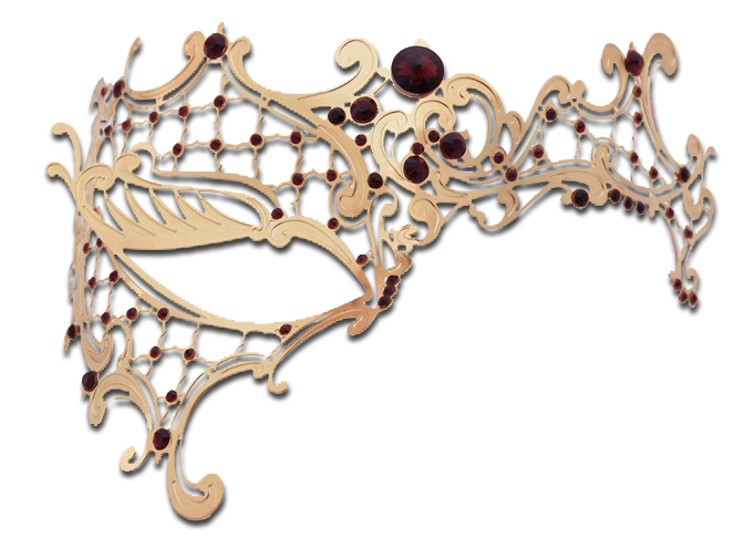 GOLD Series Signature Phantom Of The Opera Venetian Mask - Luxury Mask - 5