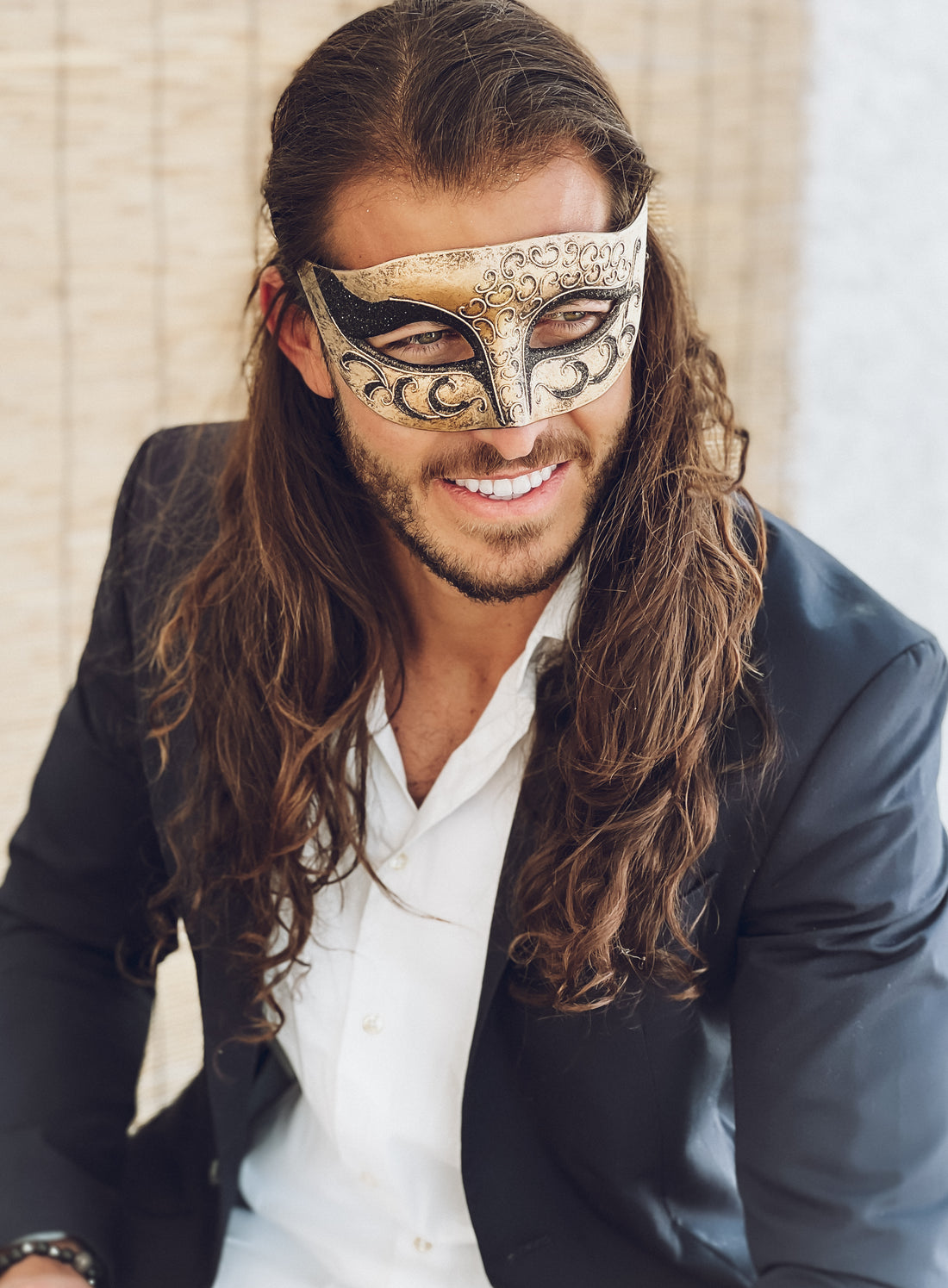 Make a Statement with the Gold Black Masquerade Mask for Men & Women