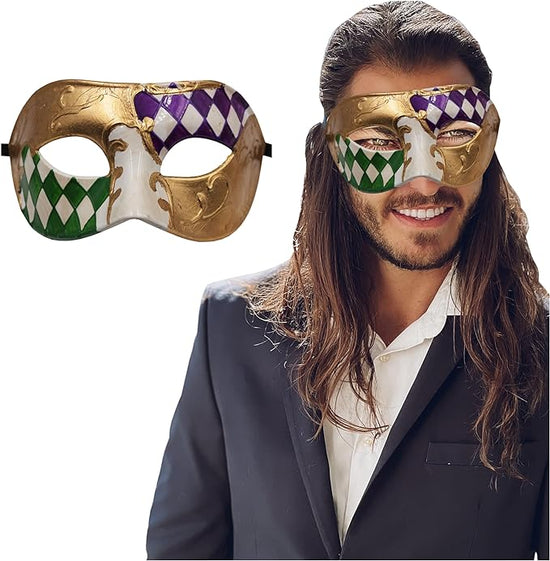 Mardi Gras Mask Purple Gold Green