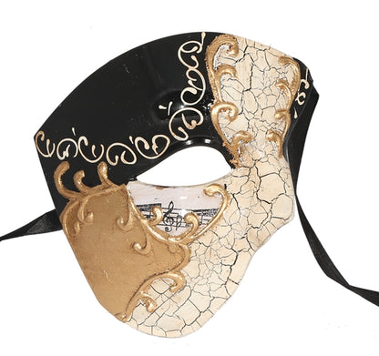 Designer Series: Premium One-Eyed Phantom of the Opera Masquerade Mask