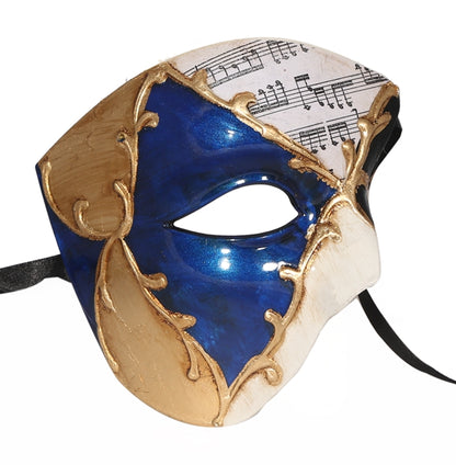 Designer Series: Premium One-Eyed Phantom of the Opera Masquerade Mask