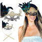 Turquoise Feather Silver Theme Lace Masquerade Mask for Women | Feather Masquerade Masks with Peacock Feathers | Elegant Costume Accessory product view 2