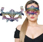 Black Starlet Lace Masquerade Mask for Women | Venetian Costume Mask for Prom, Masquerade Ball, Mardi Gras & Halloween - Starlet Rainbow