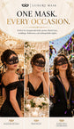 Black metal masquerade mask for women product view 5