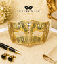 Gold metal masquerade mask for men product view 4