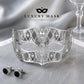 Silver metal masquerade mask for men product view 4