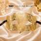 Gold metal masquerade mask for men product view 4