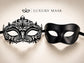 Black metal masquerade mask couples set product view 2
