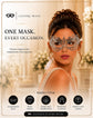 Silver metal masquerade mask product view 5