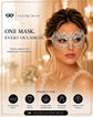 White metal masquerade mask product view 5