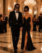 Black metal masquerade mask couples set product view 5