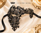 Black metal masquerade mask for men product view 5
