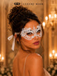 White Lace Masquerade Mask – Elegant Venetian Eye Mask for Masquerade Parties, Prom, Mardi Gras, Halloween, Cosplay & Costume Events