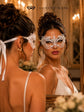 White Lace Masquerade Mask – Elegant Venetian Eye Mask for Masquerade Parties, Prom, Mardi Gras, Halloween, Cosplay & Costume Events