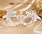 White Lace Masquerade Mask – Elegant Venetian Eye Mask for Masquerade Parties, Prom, Mardi Gras, Halloween, Cosplay & Costume Events