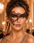 Mocha lace masquerade mask for women