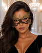 Black Gold Lace Venetian masquerade mask for women