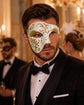 Gold masquerade mask for men product view 2