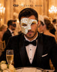Gold masquerade mask for men product view 4