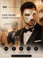 Gold masquerade mask for men product view 6