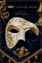 Gold masquerade mask for men product view 5