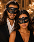 Black masquerade mask couples set