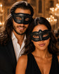 Black masquerade mask couples set