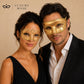 Gold masquerade mask couples set product view 2