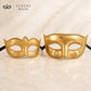 Gold masquerade mask couples set product view 6