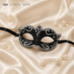Black Silver masquerade mask for women product view 4