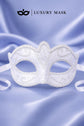 White masquerade mask for women product view 5