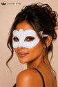 White masquerade mask for women product view 3