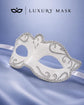 Silver White Venetian masquerade mask for women product view 7